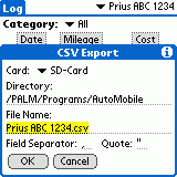 Screenshot des Import/Export Tools
