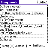 Song Edit Screen