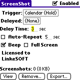 Screenshot of main screen